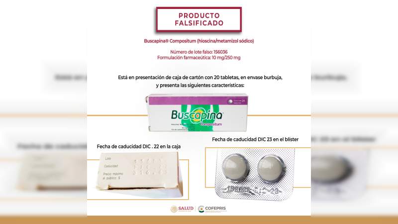 Alerta Cofepris falsificación de 7 medicamentos y venta ilegal de un fármaco no autorizado