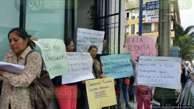 Sindicalizados del Sector Salud toman delegación en Morelia - Foto 0 
