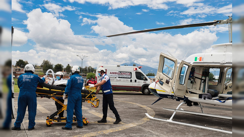 Realizó la Secretaría de Salud de Michoacán más de 137 traslados aéreos en 2022 