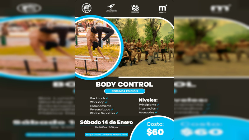 Convoca Gobierno de Morelia a “Body Control Overcome Gravity 2023” 