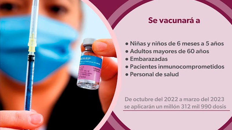 Más de 41 mil dosis de vacuna contra la influenza, aplicadas en primer semana del año 