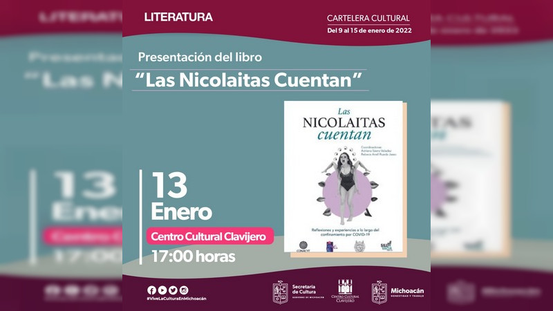 Centro Cultural Clavijero invita a la presentación del libro “Las Nicolaitas cuentan” 