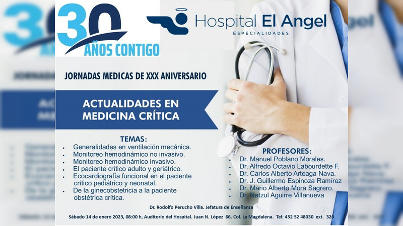 Todo listo para las XXX jornadas médicas de capacitación en el Hospital El Ángel 