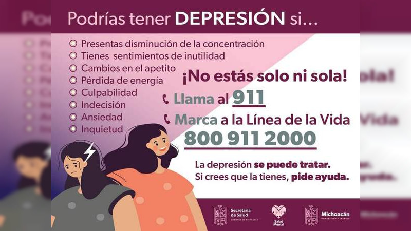 Brinda SSM orientación y atención oportuna a pacientes con depresión invernal 