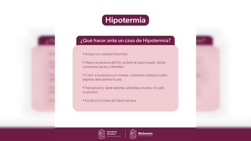 Llama SSM a prevenir la hipotermia en invierno