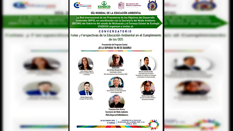 SECMA invita a conversatorio con motivo del Día Mundial de la Educación Ambiental 