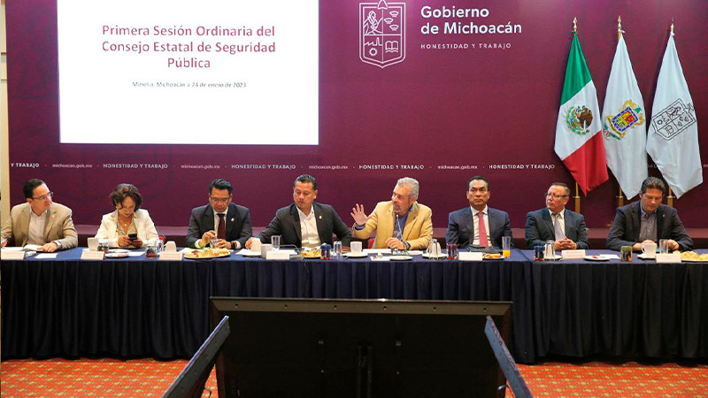 Consejo Estatal de Seguridad aprueba programa para fortalecer la paz en Michoacán 