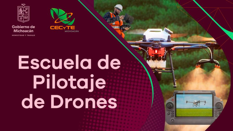 Lanza Cecytem convocatoria para curso de Pilotaje de Drones 