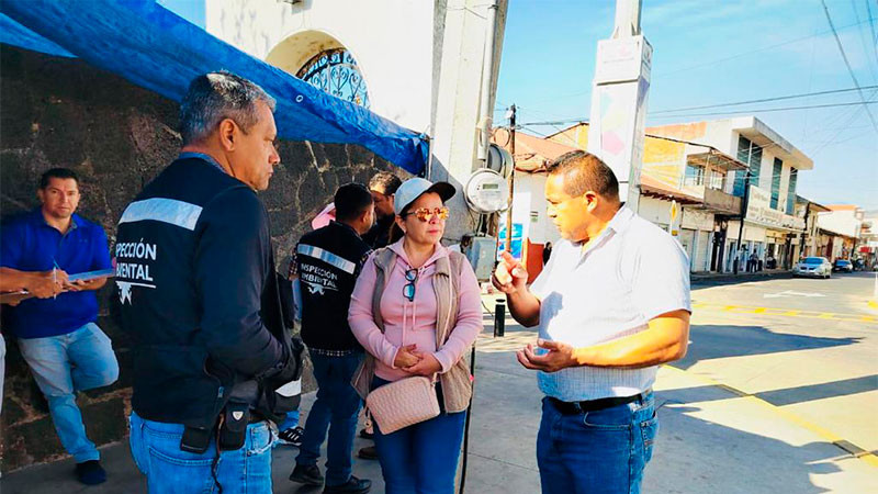En Uruapan inspectores ambientales inician operativos para mantener limpia la ciudad 