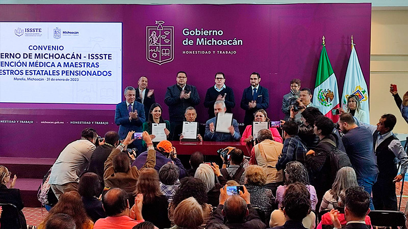 Darán servicios de salud a más de 5 mil maestros pensionados en Michoacán 