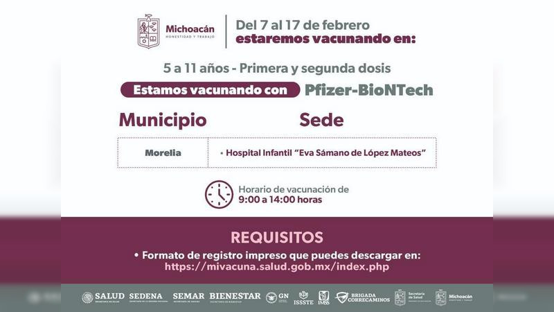 En febrero, vacunación contra COVID-19 para menores de 5 a 11 años: SSM