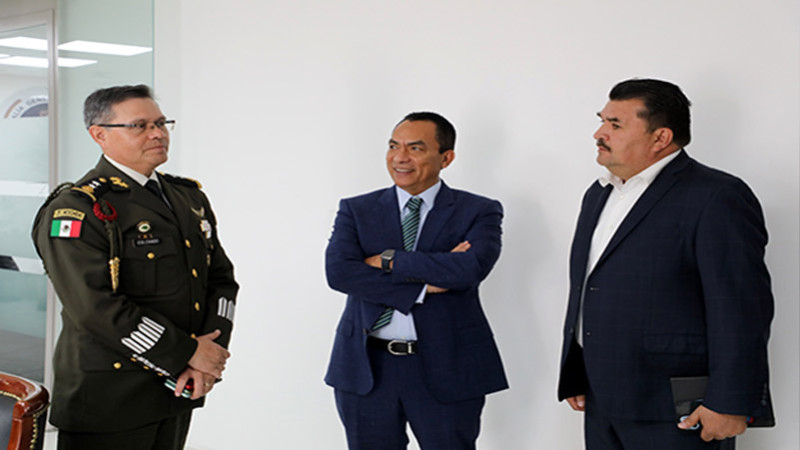 Titulares de la FGE y XXI Zona Militar refrendaron el compromiso de acompañamiento y trabajo conjunto 