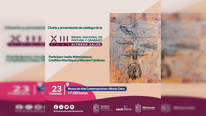 Presentará Secum catálogo Bienal Nacional de Pintura y Grabado “Alfredo Zalce” 