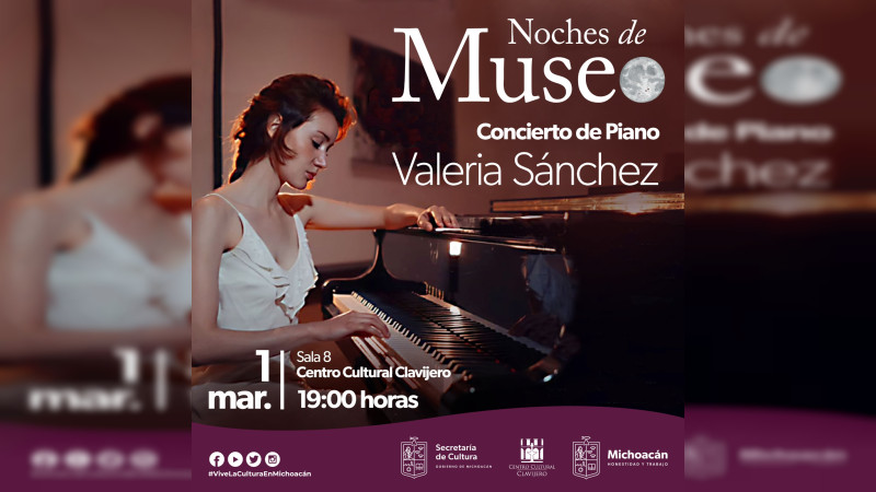 Noche de Museos presenta concierto de piano con obras de Chopin 