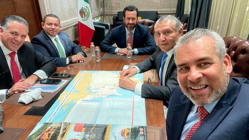 Bedolla, Segob y KCS reiteran coordinación por el desarrollo de Michoacán 