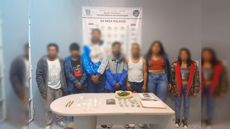 Detienen a 7 presuntos narcomenudistas en Nezahualcóyotl 
