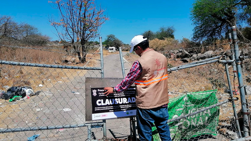 Clausura Proam basurero de Cuitzeo por incumplimiento ambiental