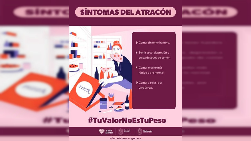 Brinda Salud Michoacán atención gratuita a pacientes con trastorno por atracón 