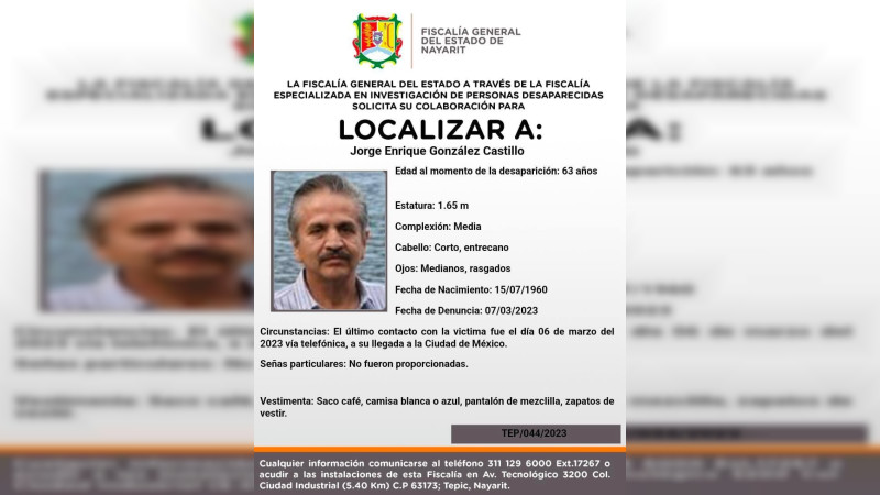 Reportan desaparición del periodista Jorge Enrique González 