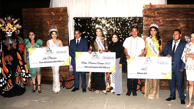 Celebran Certamen Miss Monarca en Ocampo, Michoacán 