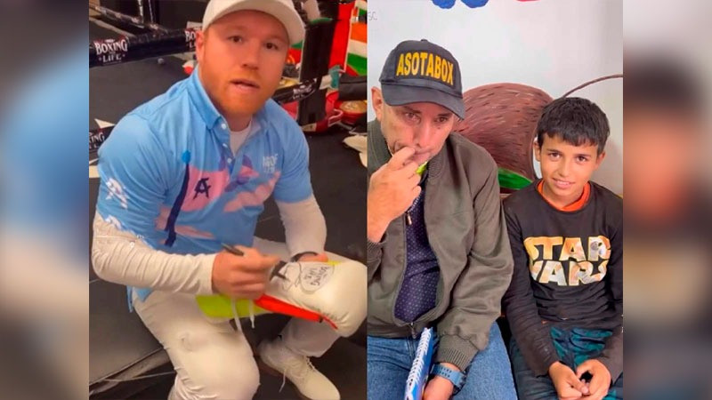 Niño venezolano es ayudado por el ‘Canelo’ Álvarez a comprar equipo de boxeo 