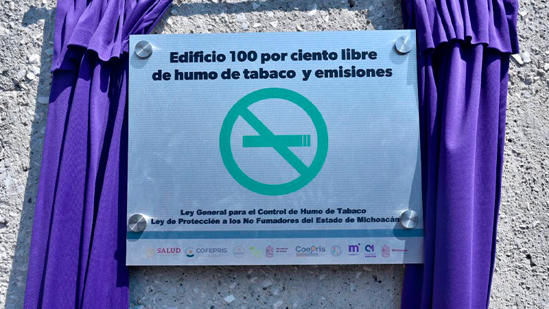 Declara Salud Michoacán 7 inmuebles 100% libres de humo de tabaco y emisiones 