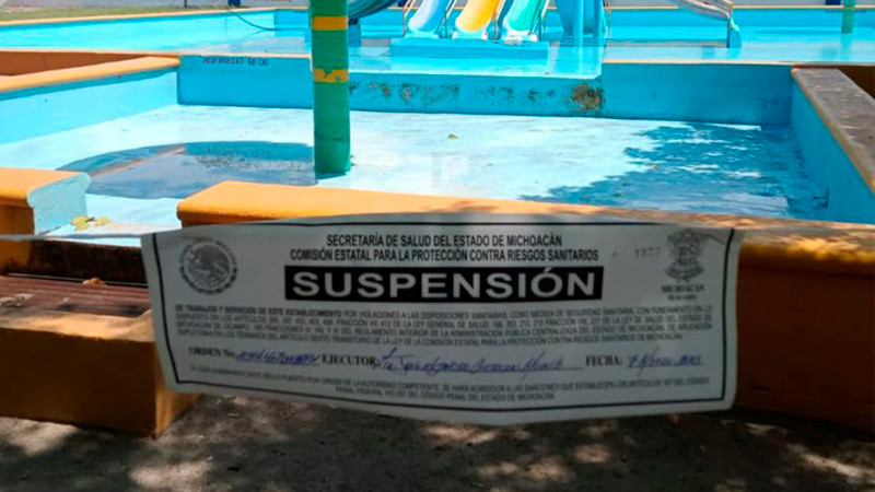 Suspende Salud Michoacán 9 albercas por incumplir protocolos sanitarios