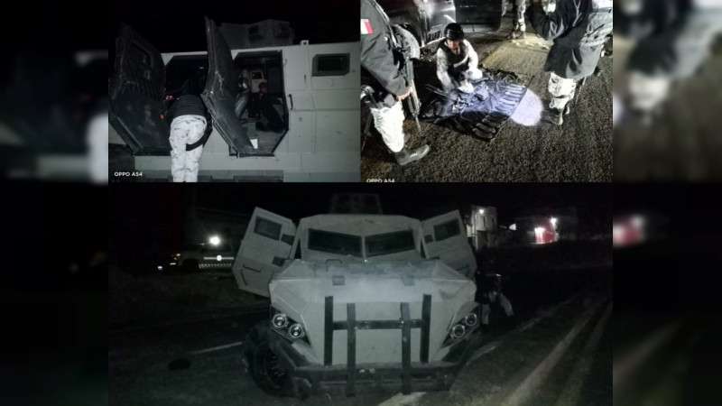 Chocan sicarios de Jalisco y Sinaloa en Teocaltiche: Aseguran camión “monstruo”, armas y vehículos 