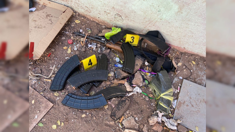 Tras cateo aseguran armamento en Ciudad Obregón, Sonora