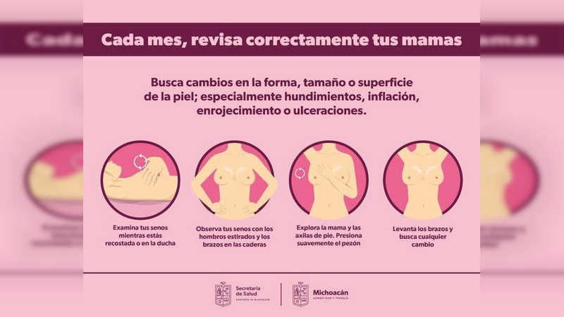 Mantiene Salud Michoacán acciones para detección temprana del cáncer de mama