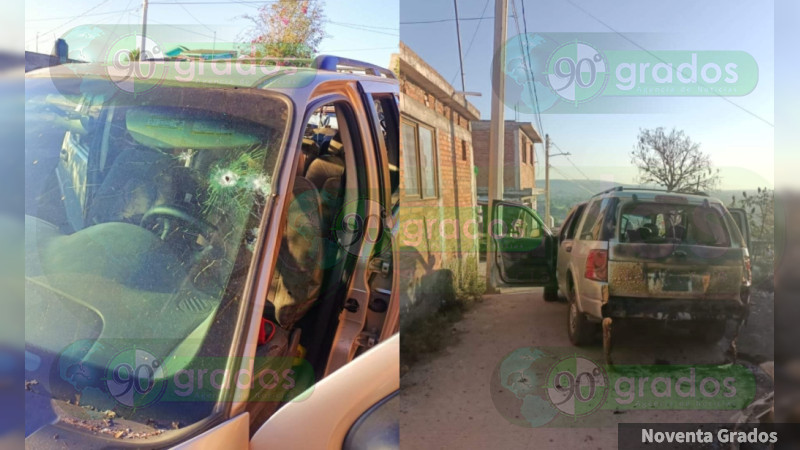 Balaceras y triple homicidio en la periferia de Morelia: Queman vehículos y cuerpos 