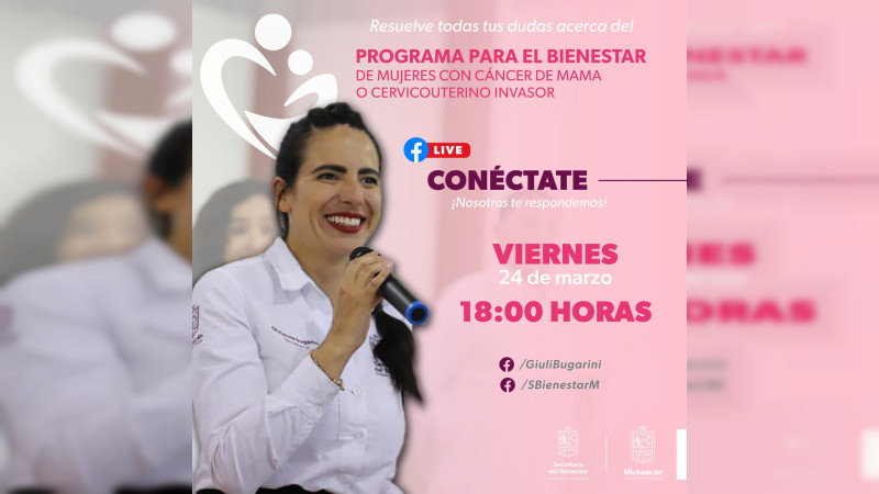 Atenderán dudas de manera virtual sobre el programa de mujeres con cáncer  