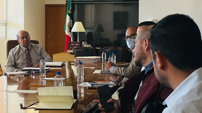 El magistrado presidente del Poder Judicial de Michoacán Jorge Reséndiz García da seguimiento a proyectos internos