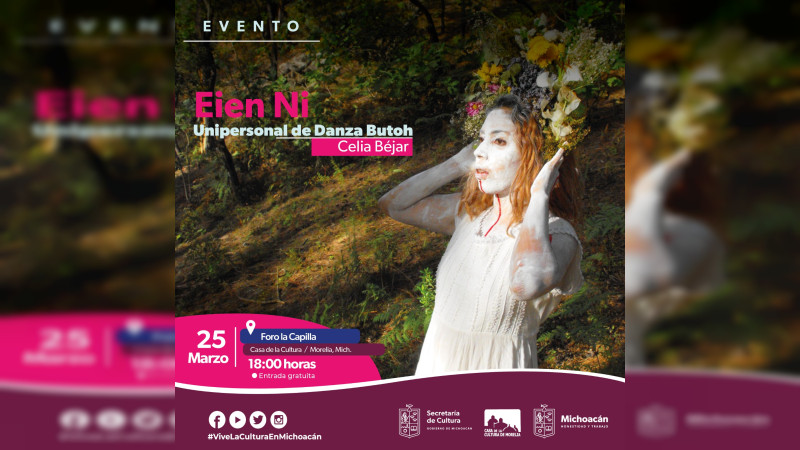 Este sábado, danza butoh en la Casa de la Cultura de Morelia 