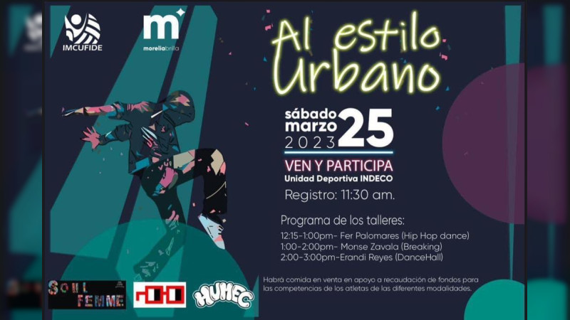 Organiza Imcufide taller de baile “Al estilo urbano” 