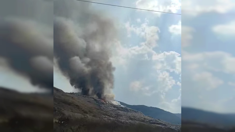 Incendio en relleno sanitario de Tepotzotlán, Estado de México, lleva 24 horas activo 