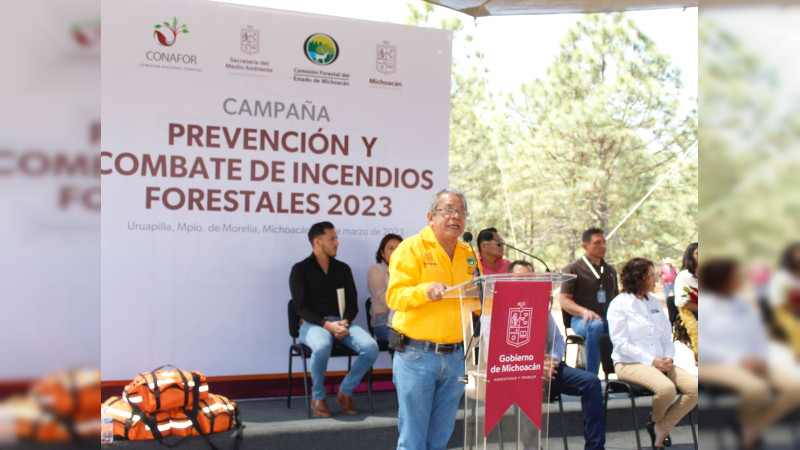 Arranca campaña 2023 para prevenir incendios forestales en Michoacán
