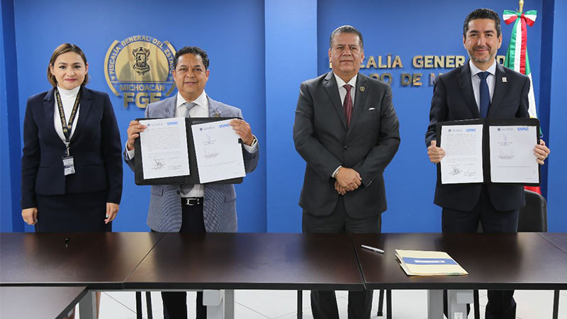 Firman convenio de cooperación la FGE y la UVAQ 
