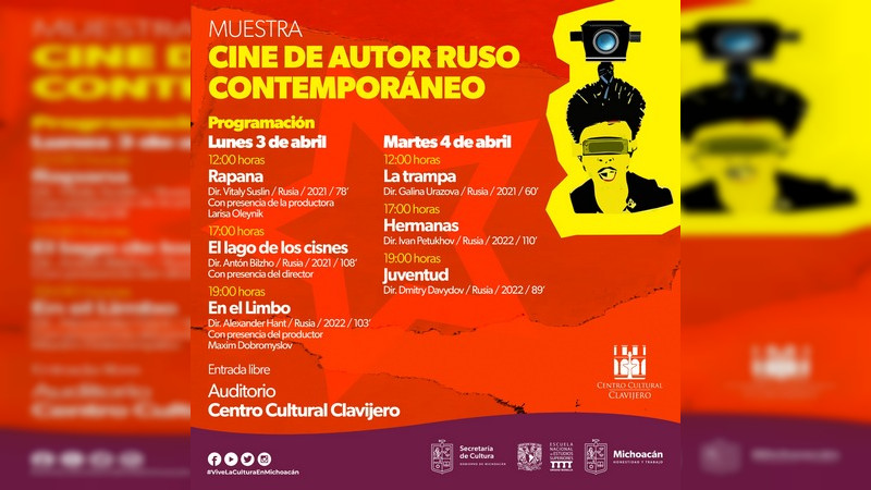 Llega muestra de cine ruso al Centro Cultural Clavijero en Morelia  