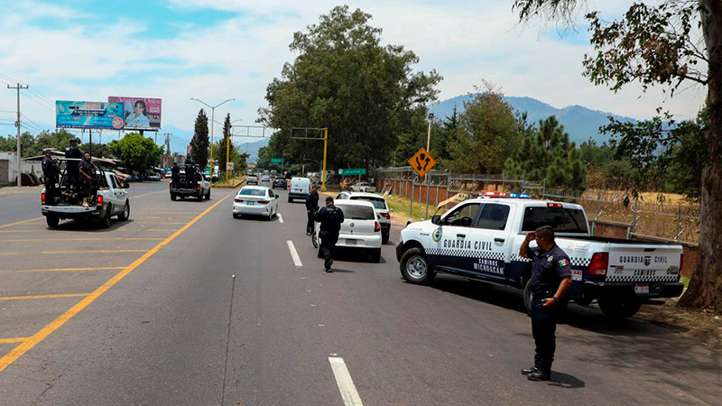 En temporada vacacional la  SSP Michoacán mantiene operativo de seguridad en autopista Siglo XXl