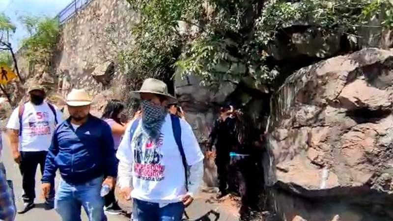 Infiltrados en marcha de Arantepacua, responsables de destrozos 