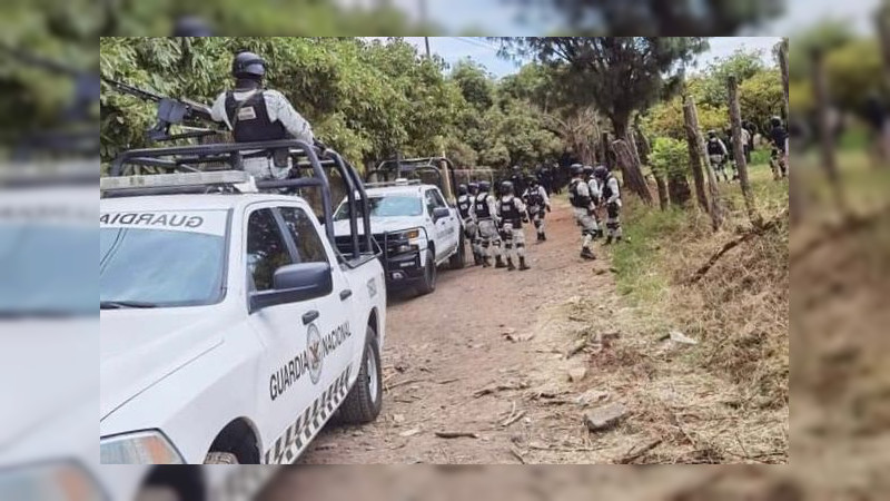 Caen civiles armados que buscaban emboscar a la GN en Cotija: Les aseguran rifles de grueso calibre 