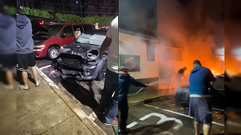 La FGE investiga quema de vehículos en Morelia, Michoacán 