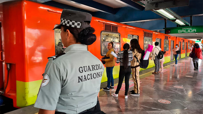 Guardia Nacional vigilará el Metro sólo de noche: Claudia Sheinbaum 