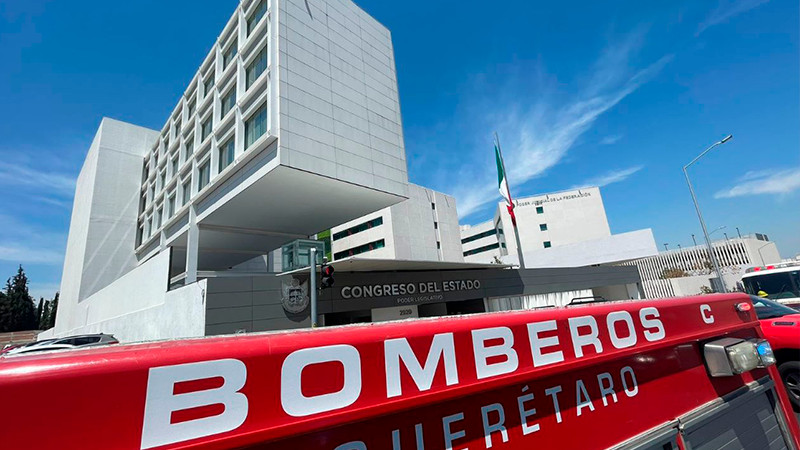 Ingresan solicitud para investigar conato de incendio en el Congreso de Querétaro 