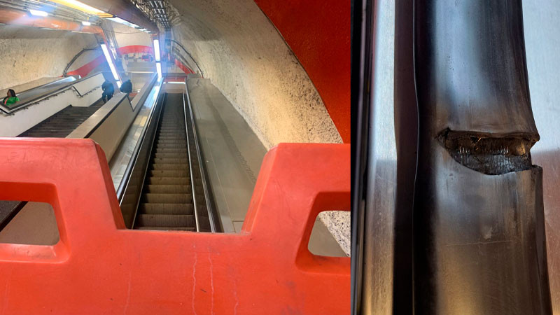 Metro de la CDMX pide no dañar escaleras eléctricas 