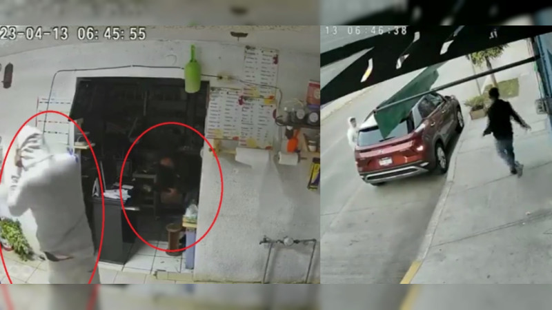 Sin freno inseguridad en Morelia: Asaltan tienda de abarrotes y se llevan camioneta último modelo 