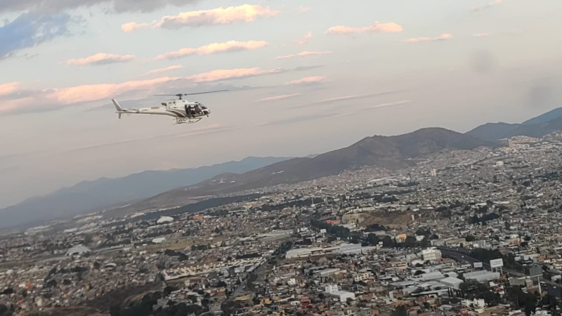 Con acciones aéreas la SSP coadyuva para sofocar los incendios en el cerro del Quinceo