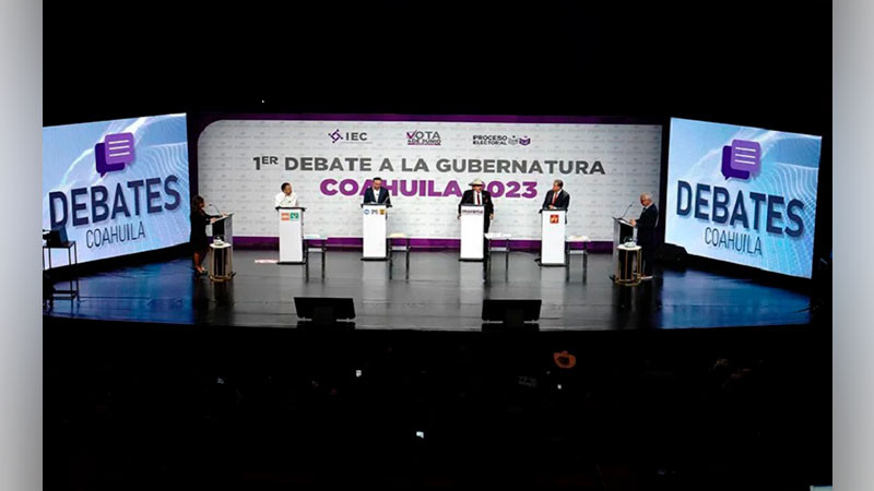 Abucheos, señalamientos y gritos, así se vivió el primer debate en Coahuila 