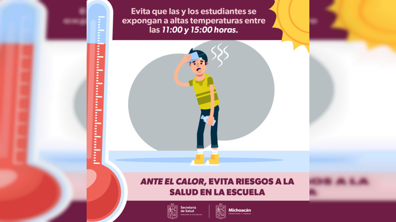 Llama SSM a escuelas a no exponer a estudiantes al sol 